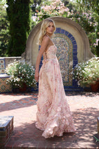 Women's Elegant Printed Maxi Dress-Vestioflux