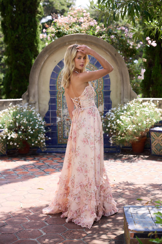 Women's Elegant Printed Maxi Dress-Vestioflux