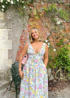 Women's Elegant Sleeveless A-Line Midi Dress-Vestioflux