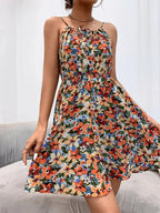 Women's Floral Smocked Mini Dress – Summer Fashion Essential-Vestioflux
