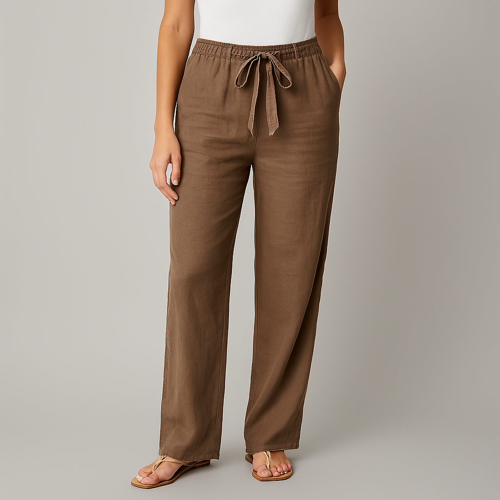 Women's Linen Trousers-Vestioflux