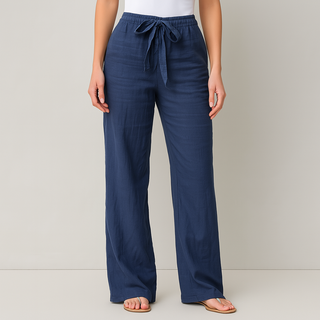 Women's Linen Trousers-Vestioflux
