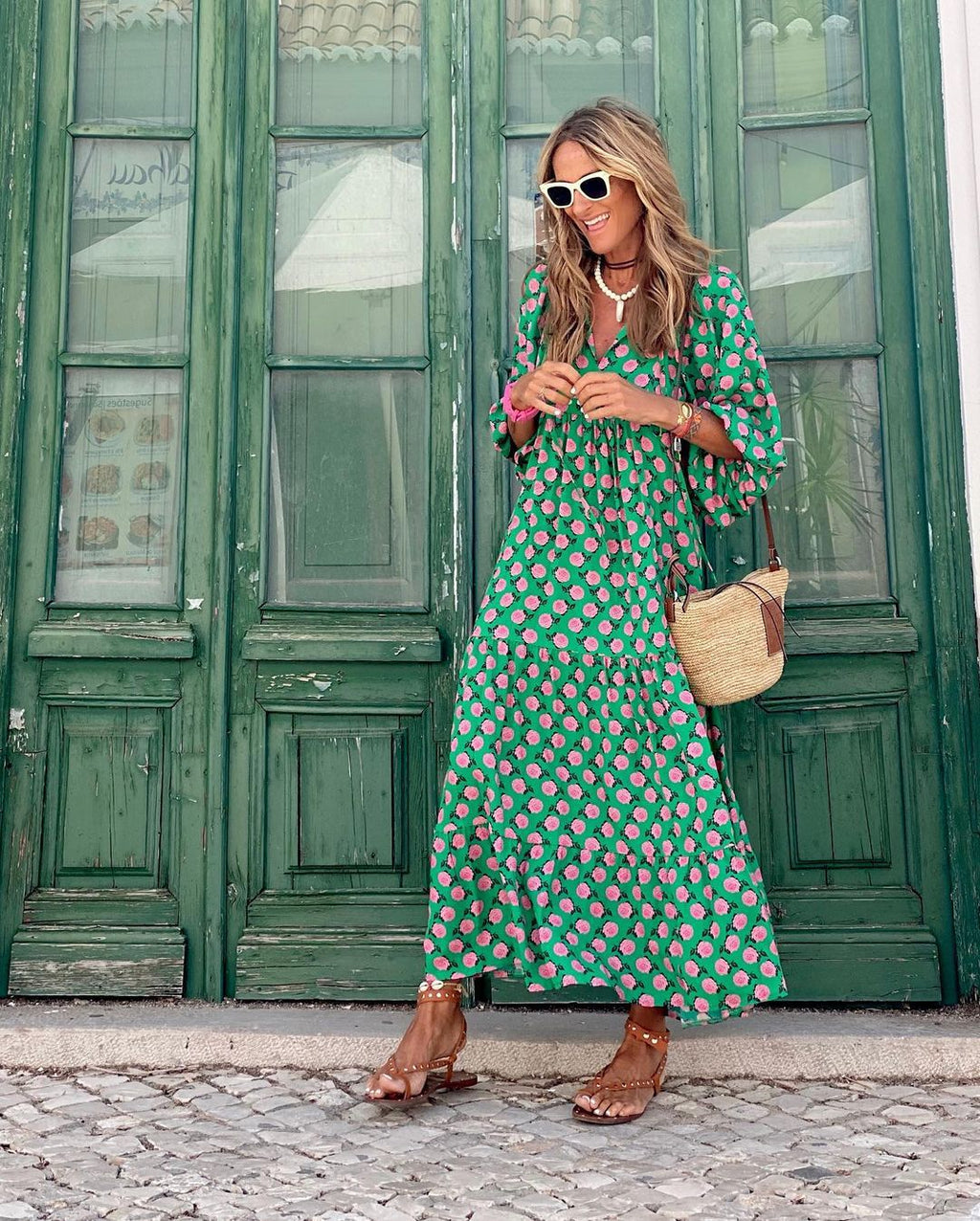 Women's Polka Dot Maxi Dress – Casual Summer Style-Vestioflux