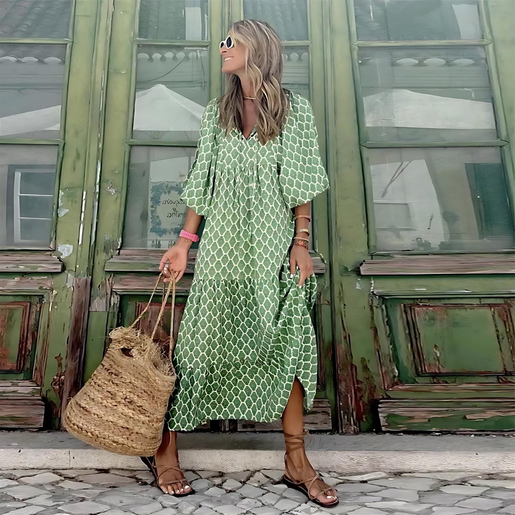 Women's Polka Dot Maxi Dress – Casual Summer Style-Vestioflux