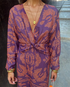 Women's Printed Belted Maxi Dress - Casual Summer Outfit-Vestioflux