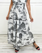 Women's Printed Tiered Maxi Dress – Casual Summer Dress-Vestioflux
