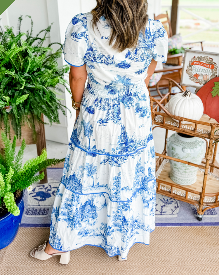 Women's Printed Tiered Maxi Dress – Casual Summer Dress-Vestioflux