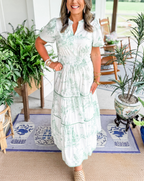Women's Printed Tiered Maxi Dress – Casual Summer Dress-Vestioflux