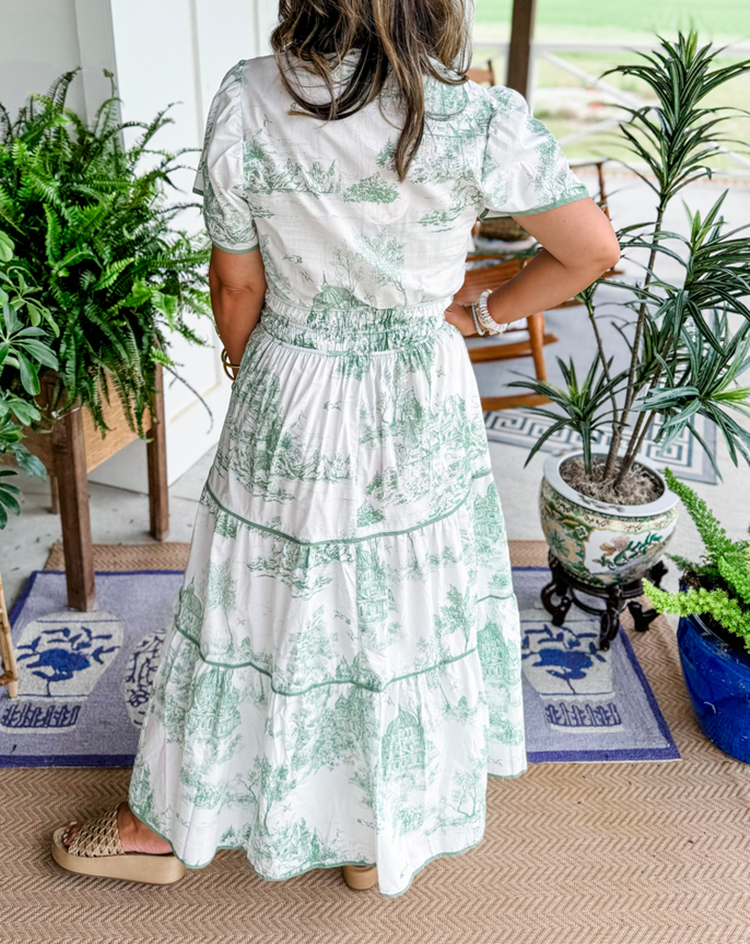 Women's Printed Tiered Maxi Dress – Casual Summer Dress-Vestioflux