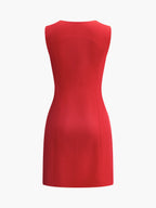 Women's Sleeveless Fitted Mini Summer Dress-Vestioflux