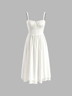 Women's Spaghetti Strap Midi Summer Dress-Vestioflux