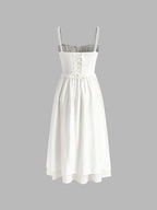 Women's Spaghetti Strap Midi Summer Dress-Vestioflux