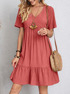 Women's Tiered Mini Casual Dress-Vestioflux